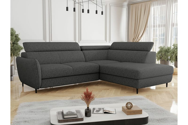 Graystone 3-sits Hörnbäddsoffa Mörkgrå - Möbler - Vardagsrum - Bäddsoffor - Hörnbäddsoffa