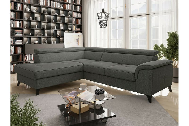 Graystone 3-sits Hörnbäddsoffa Mörkgrå - Möbler - Vardagsrum - Bäddsoffor - Hörnbäddsoffa