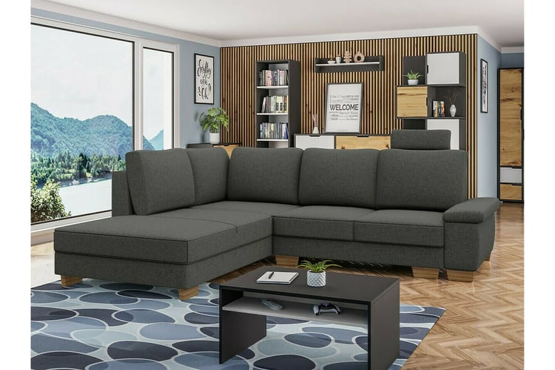 Graystone 3-sits Hörnbäddsoffa Mörkgrå - Möbler - Vardagsrum - Bäddsoffor - Hörnbäddsoffa