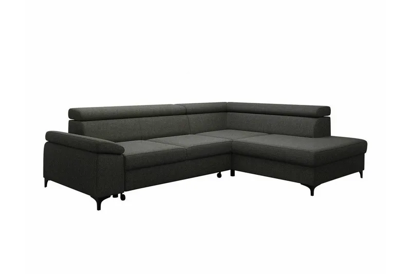 Graystone 3-sits Hörnbäddsoffa, Mörkgrå