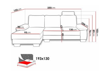 Graystone 3-sits Hörnbäddsoffa - Möbler - Vardagsrum - Bäddsoffor