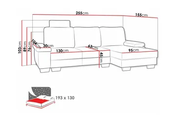 Graystone 3-sits Hörnbäddsoffa - Möbler - Vardagsrum - Bäddsoffor