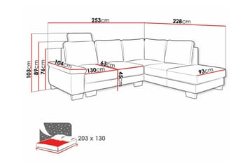 Graystone 3-sits Hörnbäddsoffa - Möbler - Vardagsrum - Bäddsoffor