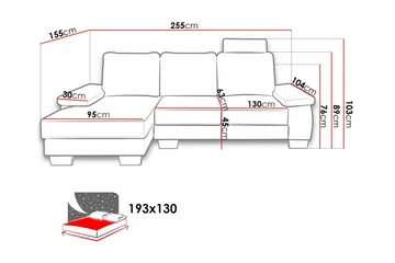 Graystone 3-sits Hörnbäddsoffa - Möbler - Vardagsrum - Bäddsoffor