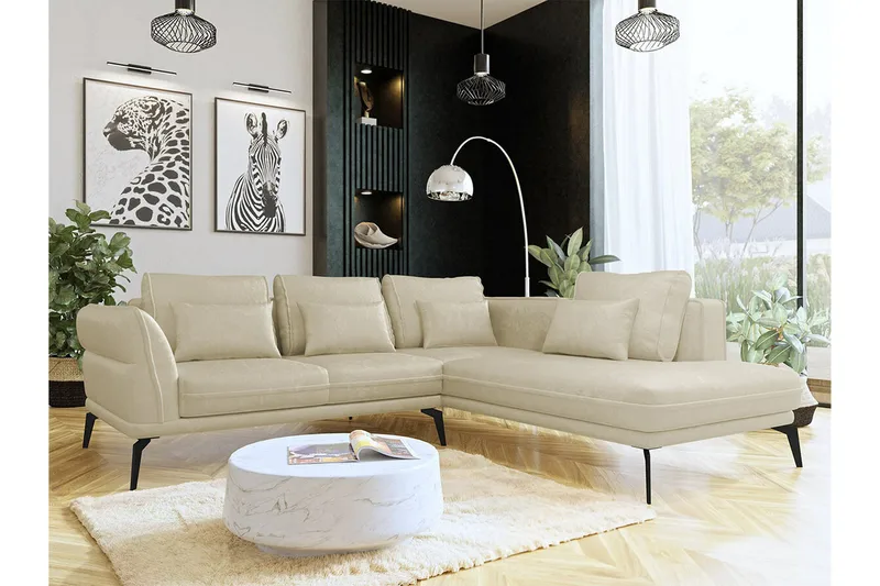 Graystone 4-sits Hörnbäddsoffa beige - Möbler - Vardagsrum - Bäddsoffor - Hörnbäddsoffa