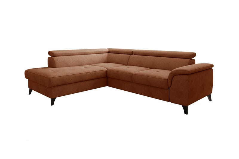 Graystone 4-sits Hörnbäddsoffa Brun/Orange - Möbler - Vardagsrum - Bäddsoffor - Hörnbäddsoffa