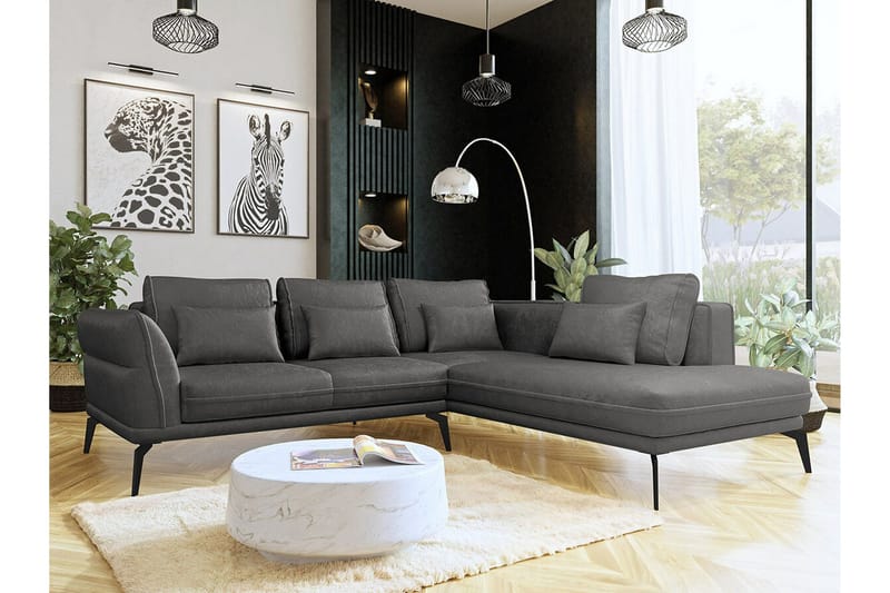 Graystone 4-sits Hörnbäddsoffa Dark grey - Möbler - Vardagsrum - Bäddsoffor - Hörnbäddsoffa