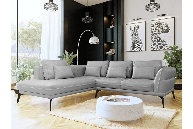 Graystone 4-sits Hörnbäddsoffa Ljusgrå - Möbler - Vardagsrum - Bäddsoffor - Hörnbäddsoffa