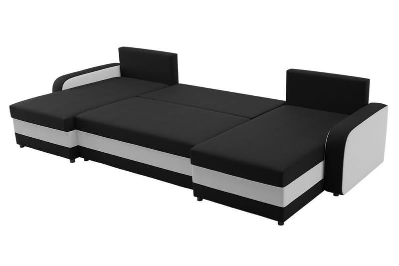 GUDDARP 4-sits Bäddsoffa med Divan med Kuddar Sammet/Beige - Möbler - Vardagsrum - Bäddsoffor - U bäddsoffa