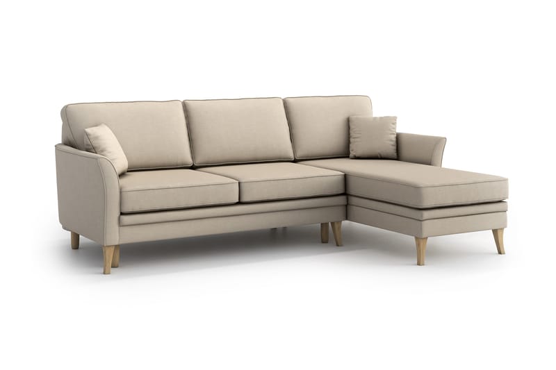 HÄLLEVIK Bäddsoffa med Divan Beige - Möbler - Vardagsrum - Bäddsoffor