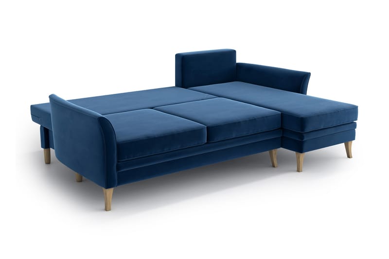 HÄLLEVIK Bäddsoffa med Divan Blå - Möbler - Vardagsrum - Bäddsoffor