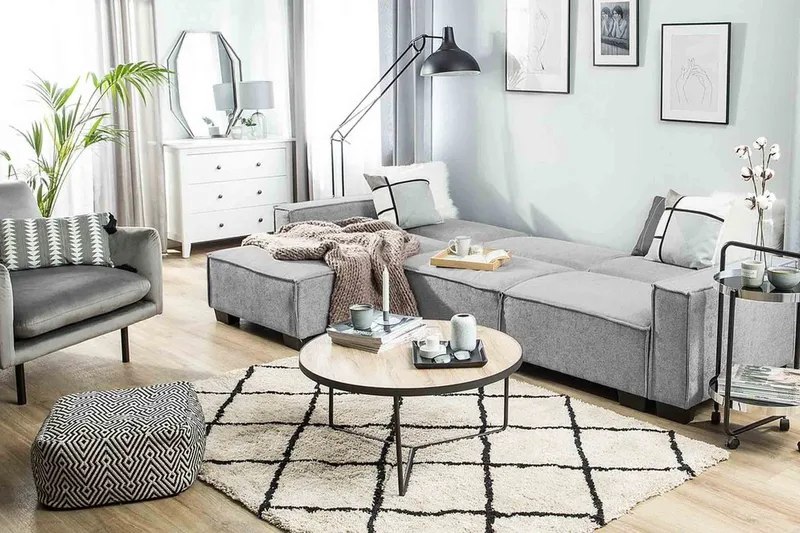 Halsnead Hörnbäddsoffa Höger - Grå - Möbler - Vardagsrum - Bäddsoffor