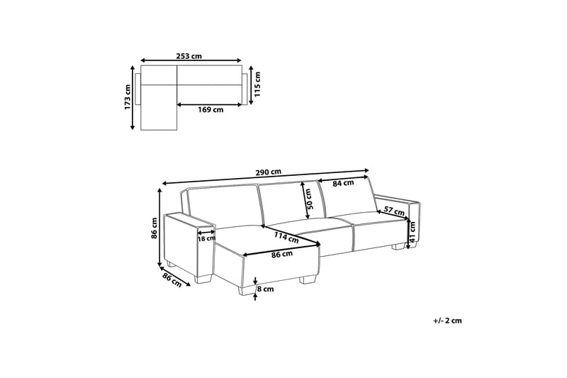 Halsnead Hörnbäddsoffa Höger - Grå - Möbler - Vardagsrum - Bäddsoffor