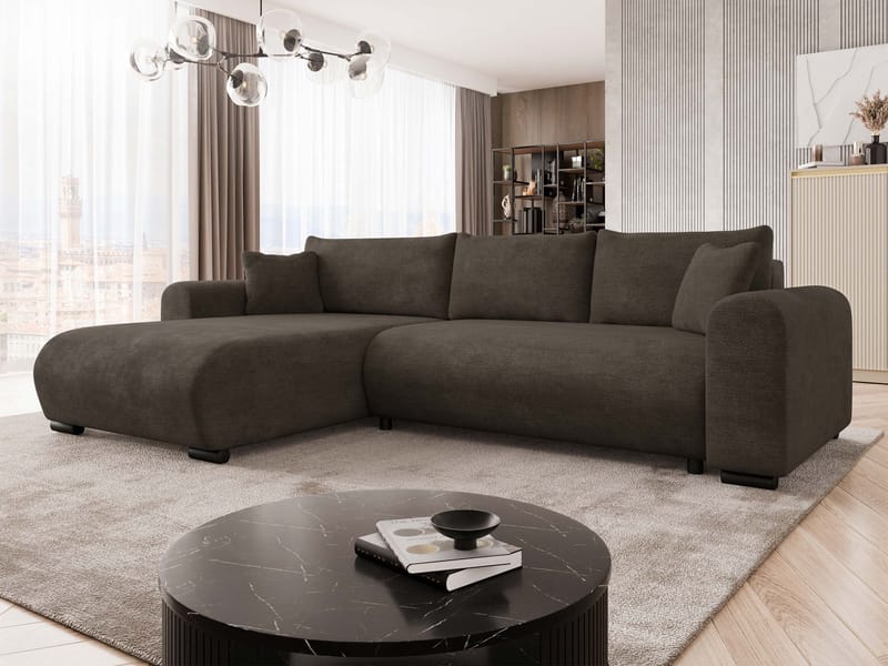 Handda 3-sits Bäddsoffa med divan - brun - Möbler - Vardagsrum - Bäddsoffor - Hörnbäddsoffa
