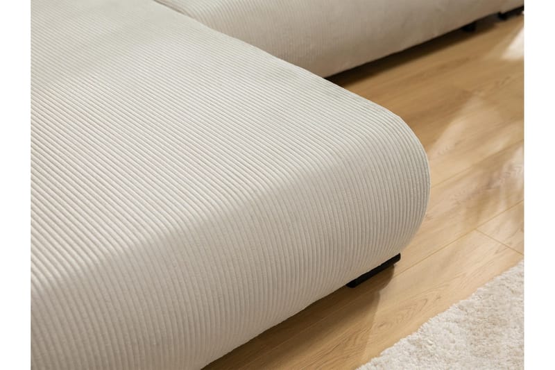 Handda 3-sits Vänstervänd Bäddsoffa med Divan och Schäslong i Tyg - Rostbrun - Möbler - Vardagsrum - Bäddsoffor