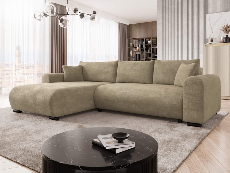 Handda 4-sits Bäddsoffa med Divan Vänster - Beige - Möbler - Vardagsrum - Bäddsoffor - Hörnbäddsoffa
