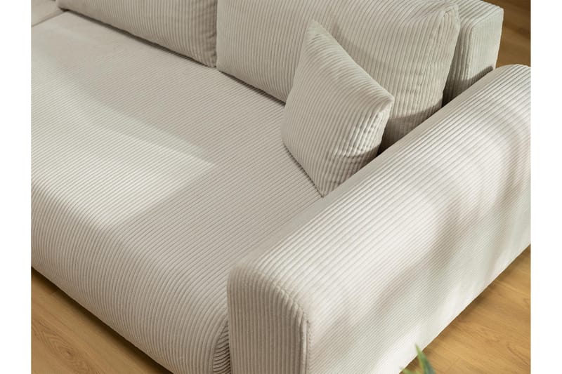 Handda Bäddsoffa med Divan 3-sits i Bouclé - Beige - Möbler - Vardagsrum - Bäddsoffor