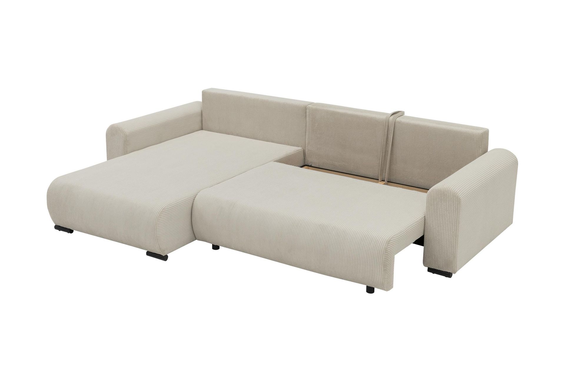 Handda Bäddsoffa med Divan 3-sits i Bouclé - Grå - Möbler - Vardagsrum - Bäddsoffor