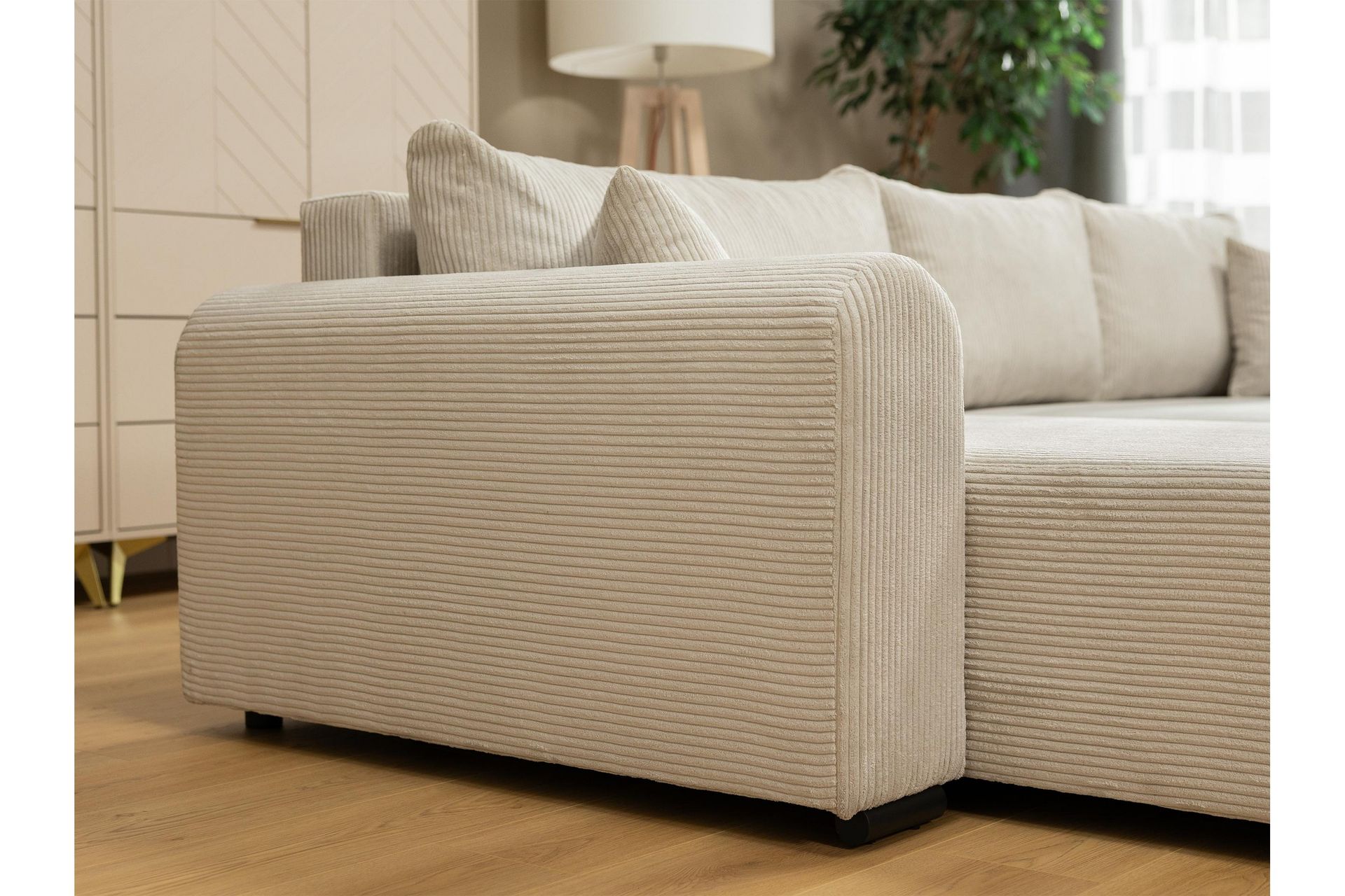 Handda Bäddsoffa med Divan 3-sits i Bouclé - Grå - M�öbler - Vardagsrum - Bäddsoffor