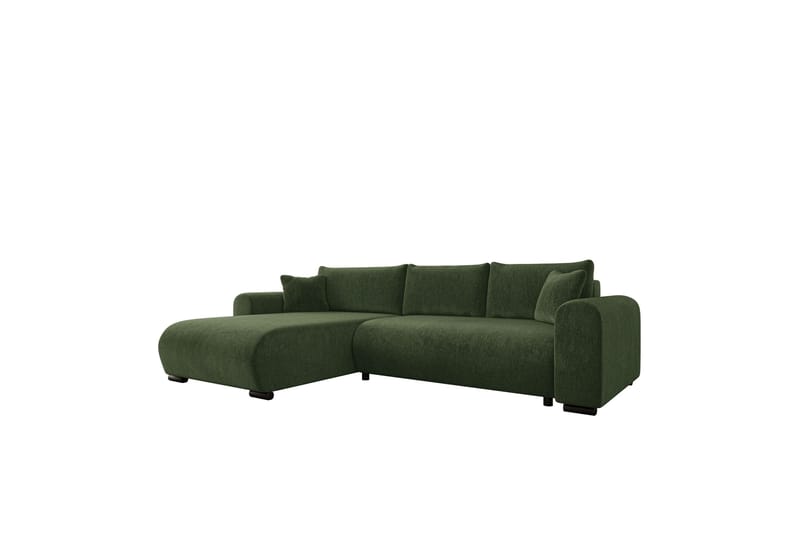 Handda Bäddsoffa med Divan 3-sits i Chenille - Grön - Möbler - Vardagsrum - Bäddsoffor