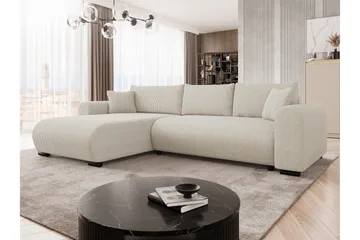 Handda Bäddsoffa med Divan 3-sits i Manchester - Beige - Möbler - Vardagsrum - Bäddsoffor