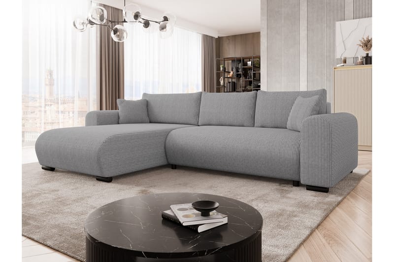 Handda Bäddsoffa med Divan 3-sits i Manchester - Grå - Möbler - Vardagsrum - Bäddsoffor