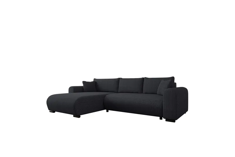 Handda Bäddsoffa med Divan 3-sits i Manchester - Svart - Möbler - Vardagsrum - Bäddsoffor