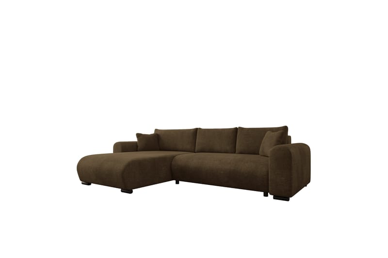 Handda Bäddsoffa med Divan 3-sits i Sammet - Brun - Möbler - Vardagsrum - Bäddsoffor