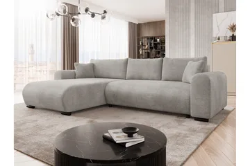 Handda Bäddsoffa med Divan 3-sits i Sammet - Grå - Möbler - Vardagsrum - Bäddsoffor