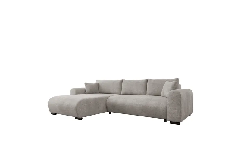 Handda Bäddsoffa med Divan 3-sits i Sammet - Grå - Möbler - Vardagsrum - Bäddsoffor