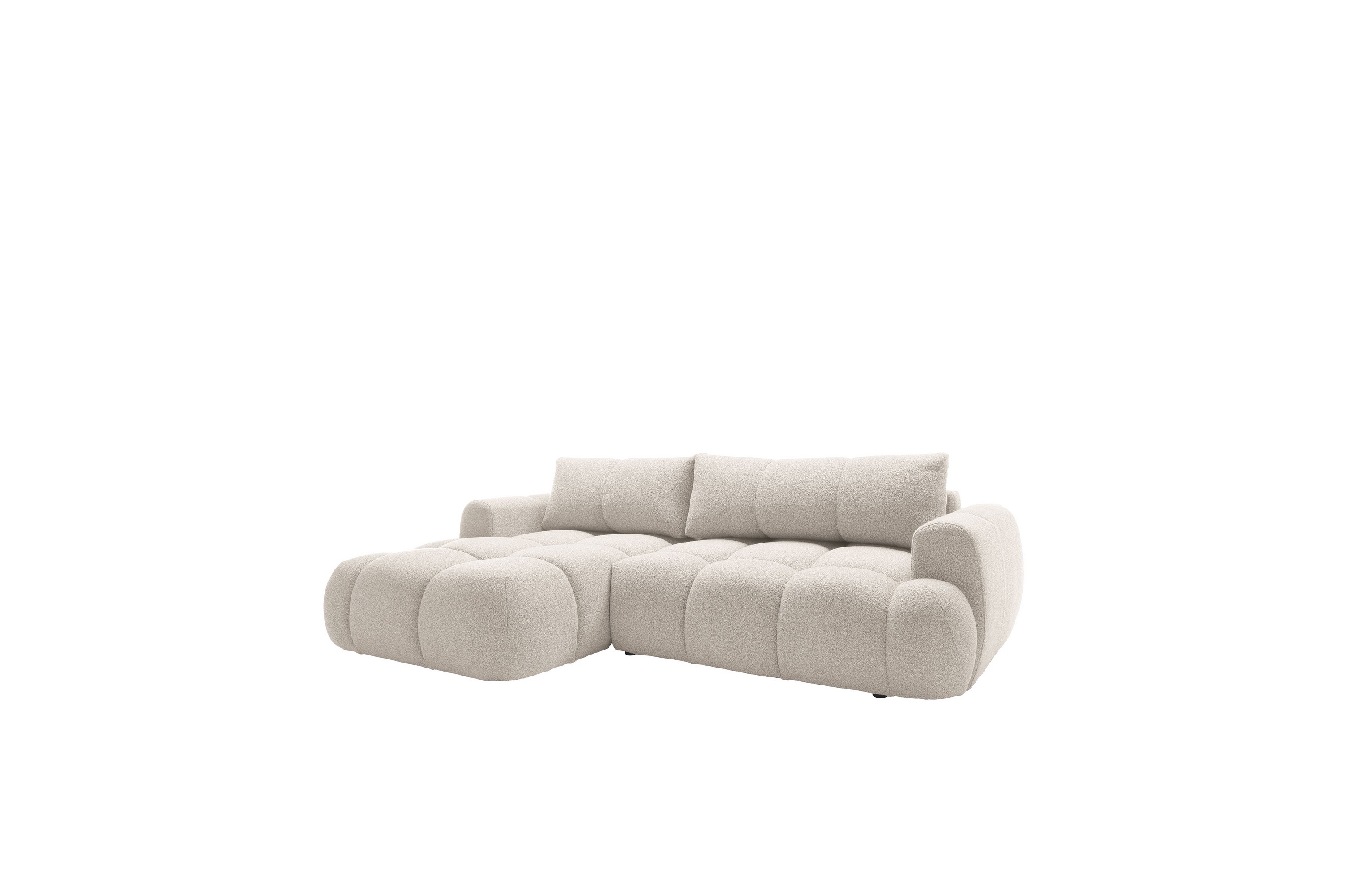 handu bäddsoffa med divan 3-sits i bouclé - beige