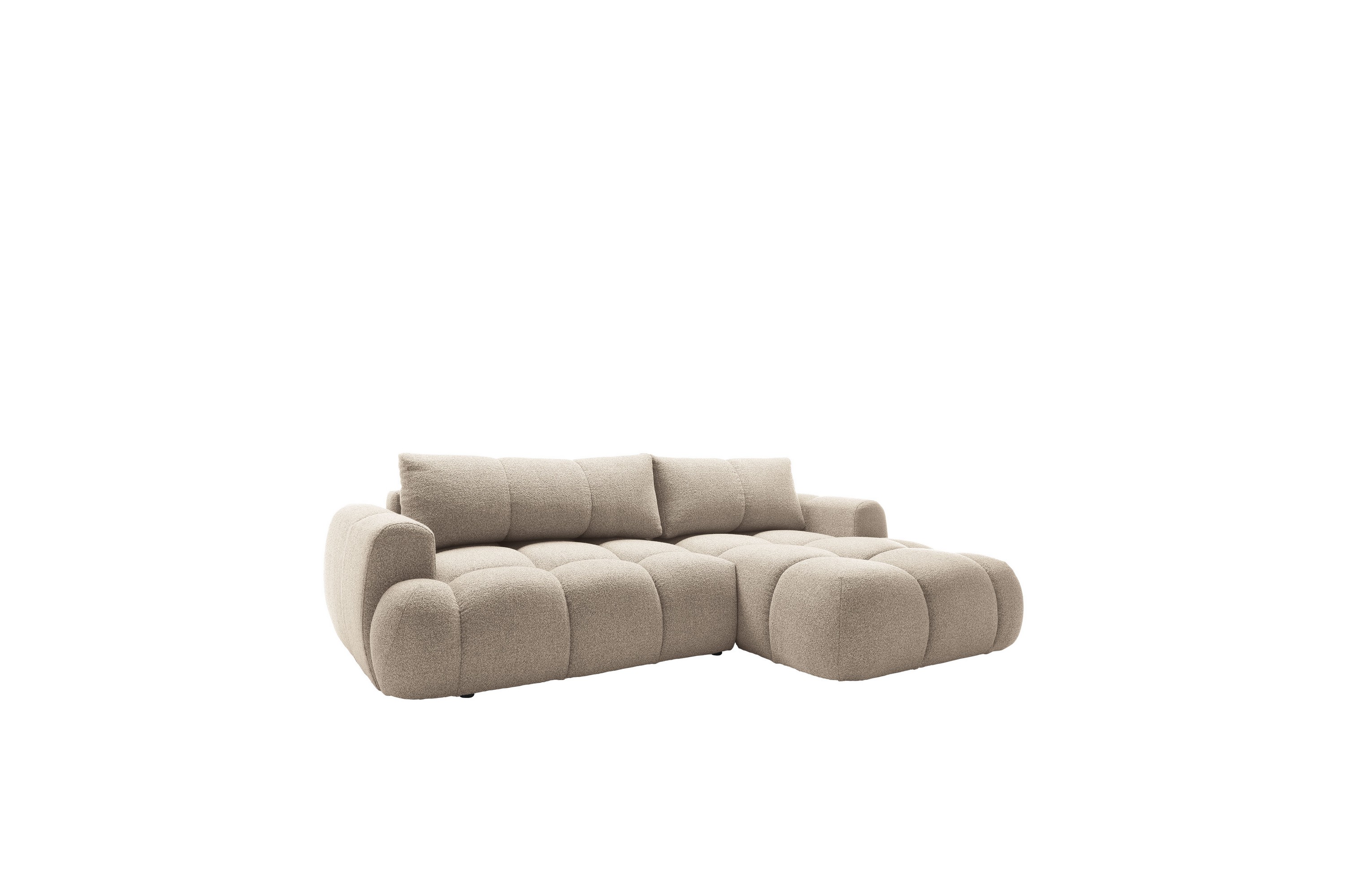 handu bäddsoffa med divan 3-sits i bouclé - beige