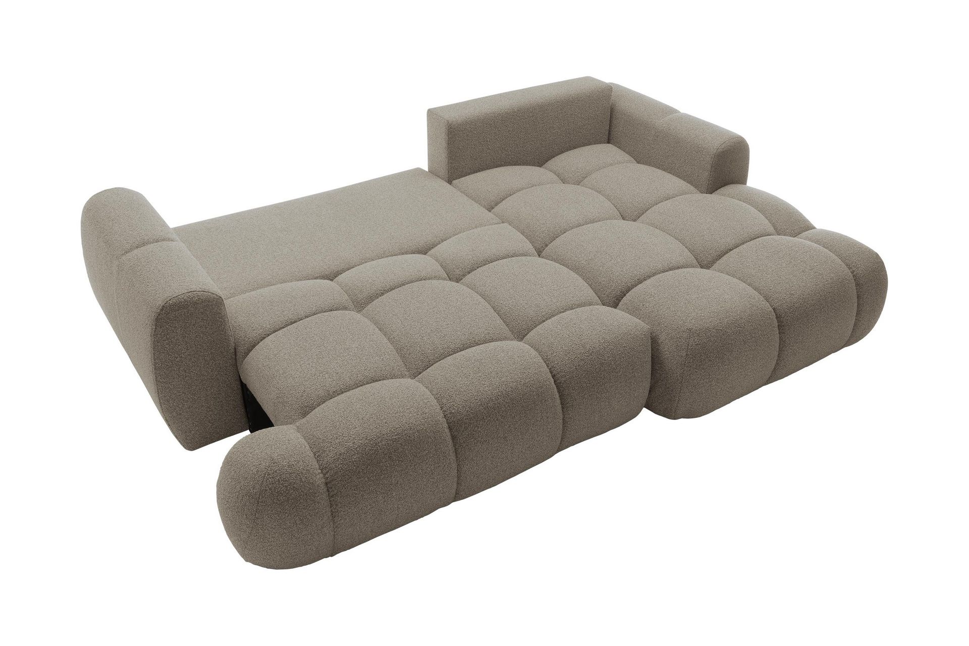 Handu Bäddsoffa med Divan 3-sits i Bouclé - Grå - Möbler - Vardagsrum - Bäddsoffor