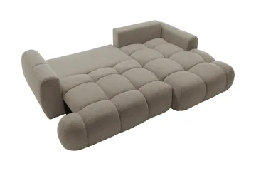 Handu Bäddsoffa med Divan 3-sits i Bouclé - Mörkgrå - Möbler - Vardagsrum - Bäddsoffor