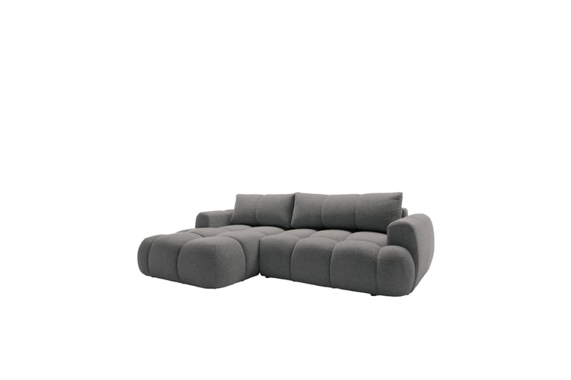 Handu Bäddsoffa med Divan 3-sits i Bouclé - Mörkgrå - Möbler - Vardagsrum - Bäddsoffor