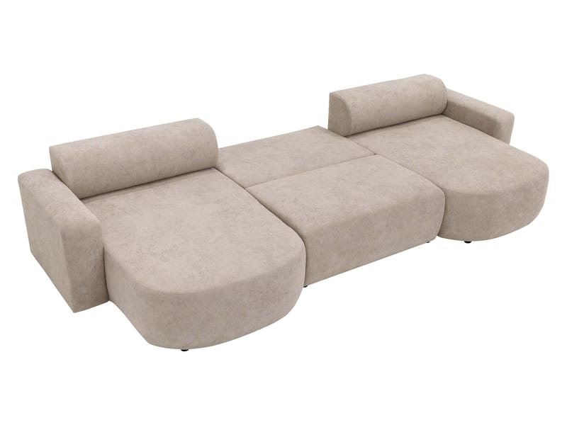 Hanish Bäddsoffa Dubbeldivan 5-sits - Grå - Möbler - Vardagsrum - Bäddsoffor - U bäddsoffa