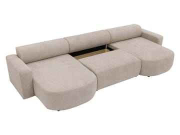 Hanish Bäddsoffa Dubbeldivan 5-sits - Grå - Möbler - Vardagsrum - Bäddsoffor - U bäddsoffa