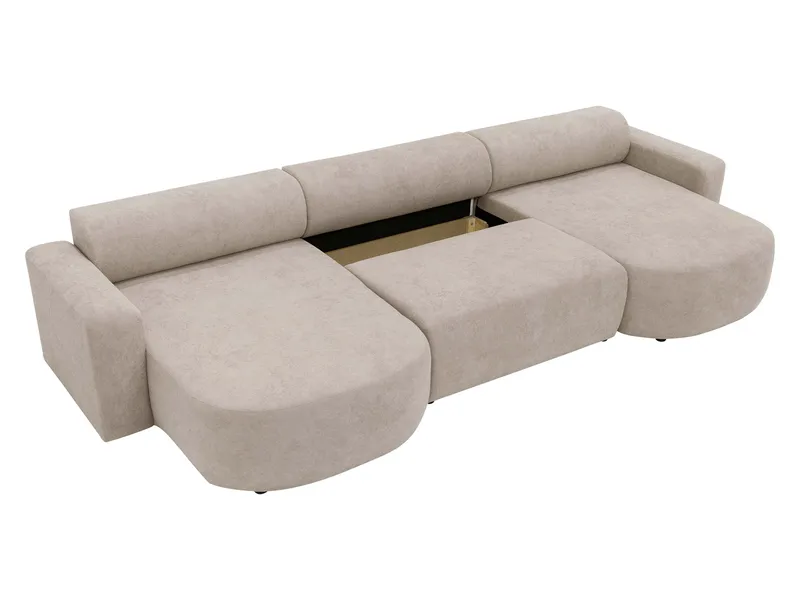 Hanish Bäddsoffa Dubbeldivan 5-sits - Grå - Möbler - Vardagsrum - Bäddsoffor - U bäddsoffa