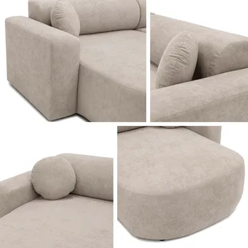 Hanish Bäddsoffa Dubbeldivan 5-sits - Vit - Möbler - Vardagsrum - Bäddsoffor - U bäddsoffa