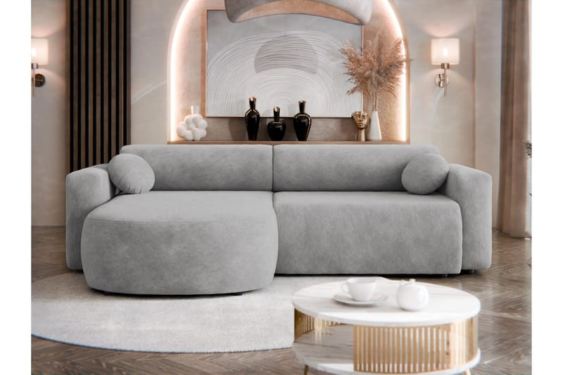 Hanish Bäddsoffa med Divan 3-sits - Grå - Möbler - Vardagsrum - Bäddsoffor