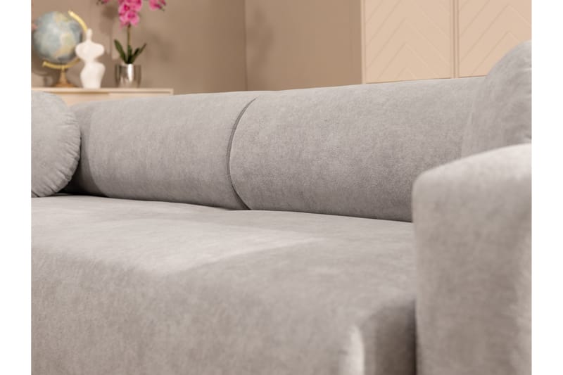 Hanish Bäddsoffa med Divan 3-sits - Grå - Möbler - Vardagsrum - Bäddsoffor