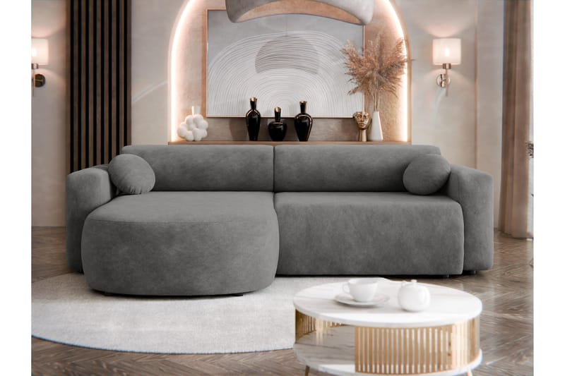 Hanish Bäddsoffa med Divan 3-sits - Grå - Möbler - Vardagsrum - Bäddsoffor