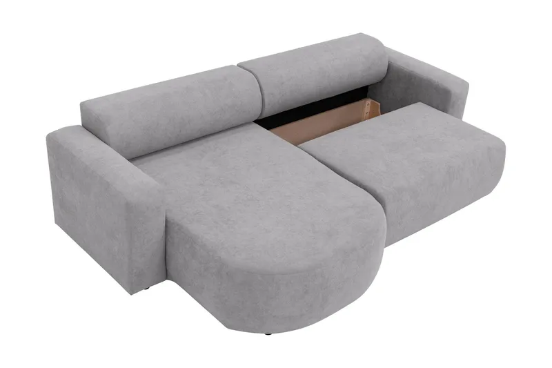 Hanish Bäddsoffa med Divan 3-sits i Plysch - Beige - Möbler - Vardagsrum - Bäddsoffor