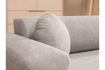 Hanish Bäddsoffa med Divan 3-sits i Plysch - Beige - Möbler - Vardagsrum - Bäddsoffor