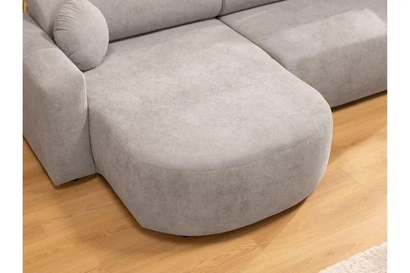 Hanish Bäddsoffa med Divan 3-sits i Plysch - Beige - Möbler - Vardagsrum - Bäddsoffor