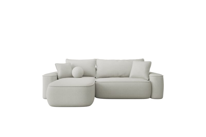 Harak Bäddsoffa med Divan 3-sits i Plysch - Grå - Möbler - Vardagsrum - Bäddsoffor