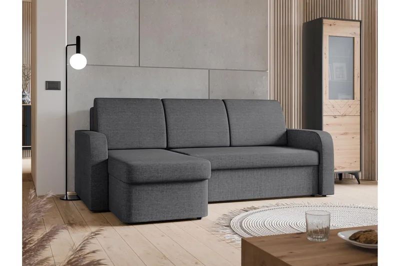 Hardev Bäddsoffa med Divan 3-sits - Grå - Möbler - Vardagsrum - Bäddsoffor