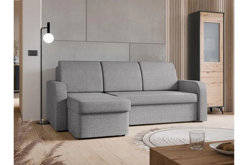 Hardev Bäddsoffa med Divan 3-sits - Grå - Möbler - Vardagsrum - Bäddsoffor