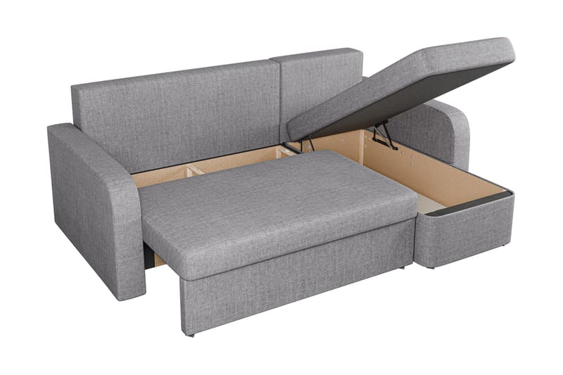 Hardev Bäddsoffa med Divan 3-sits - Grå - Möbler - Vardagsrum - Bäddsoffor