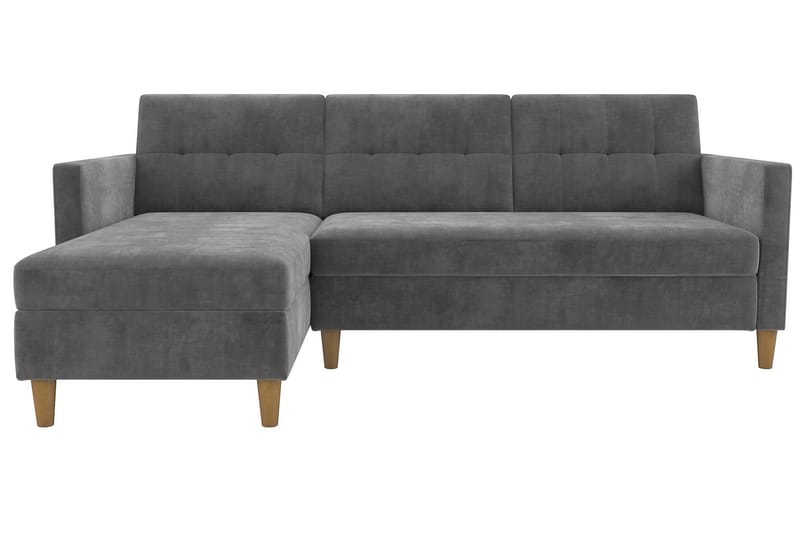 HARTFORD 3-sits Divanbäddsoffa Grå - Dorel Home - Bäddsoffor - Bäddsoffa divan